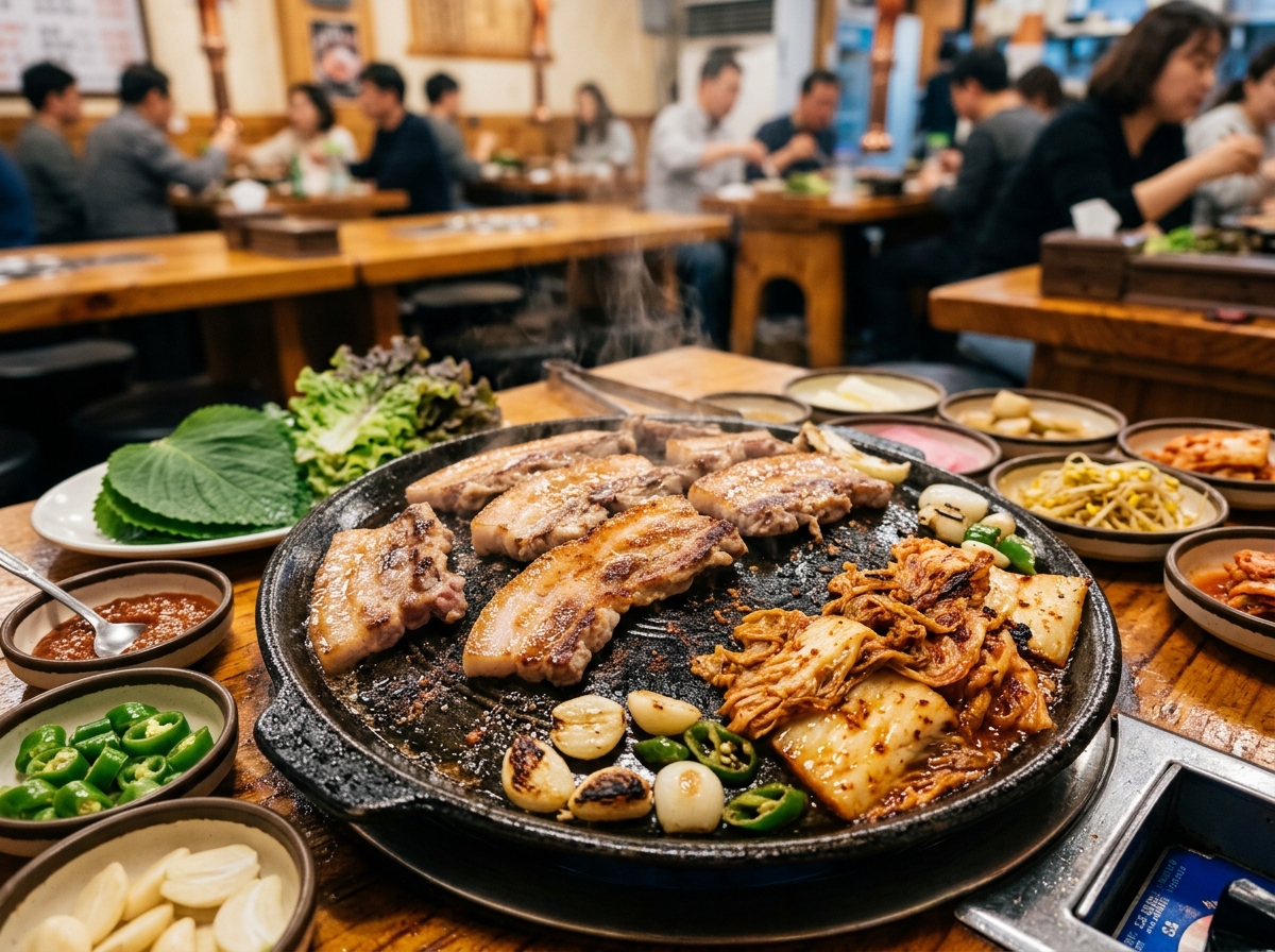훈연 향 가득 듀록 삼겹살 바비큐 조리 컷